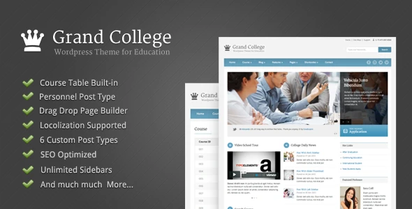 Grand College – WordPress Theme For Education